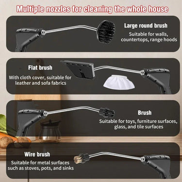 2500W Portable Handheld Steam Cleaner - InspiredGrabs.com